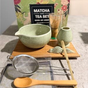 Match Green Speckled Matcha Tea Set with Bamboo Tools